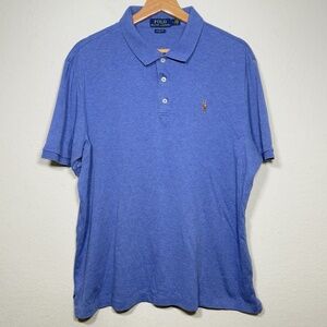 Polo Ralph Lauren Classic Fit Royal Navy Soft Cotton Short Sleeve Shirt Men L